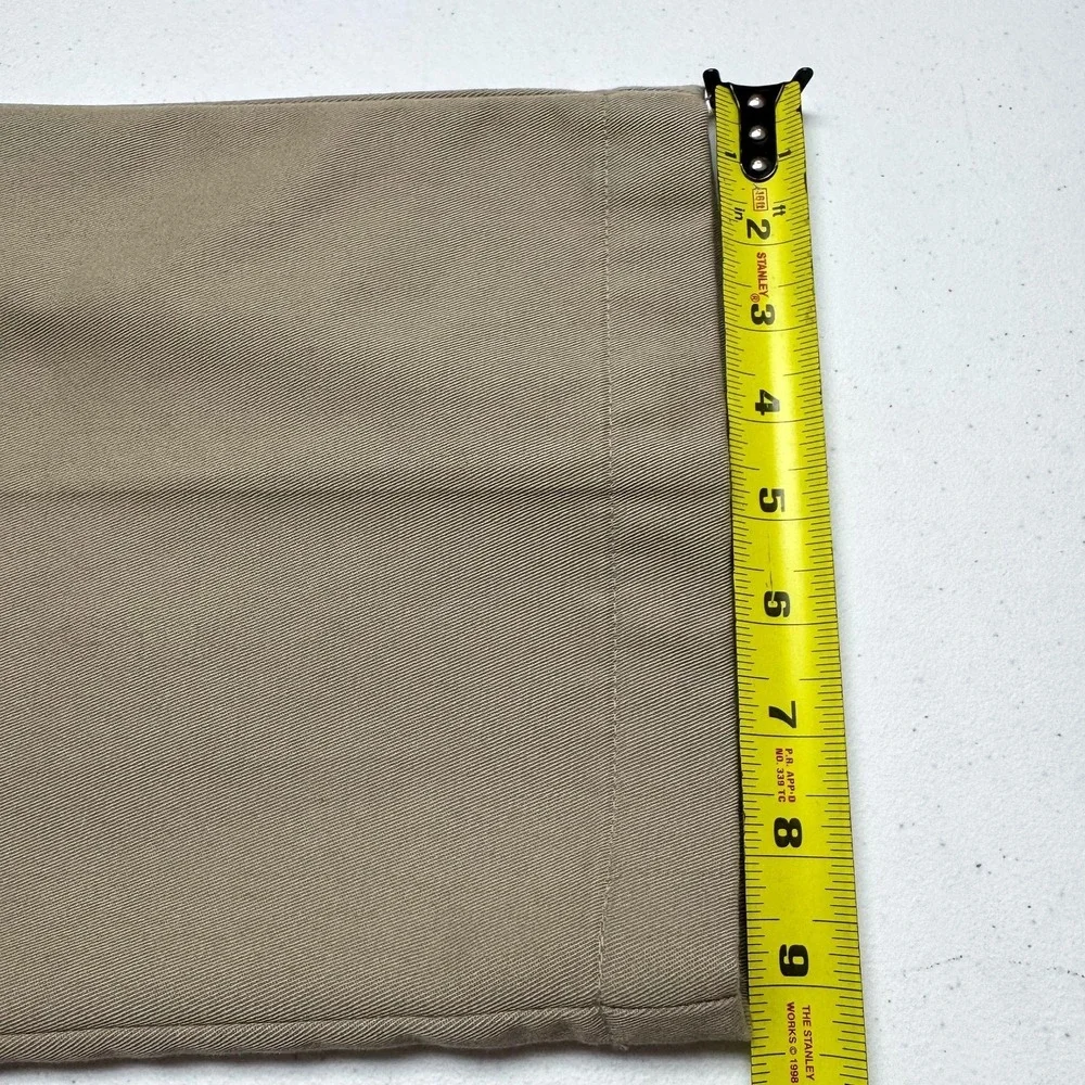 IZOD American Chino Pants Mens 38x34 Khaki Wrinkle Free‎ Classic Leg Flat Front